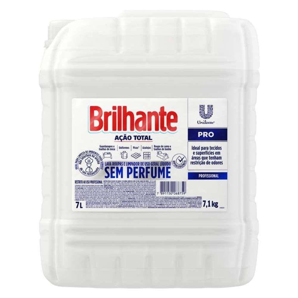Detergente Líquido sem Perfume Ação Total 7L 1 UN Brilhante