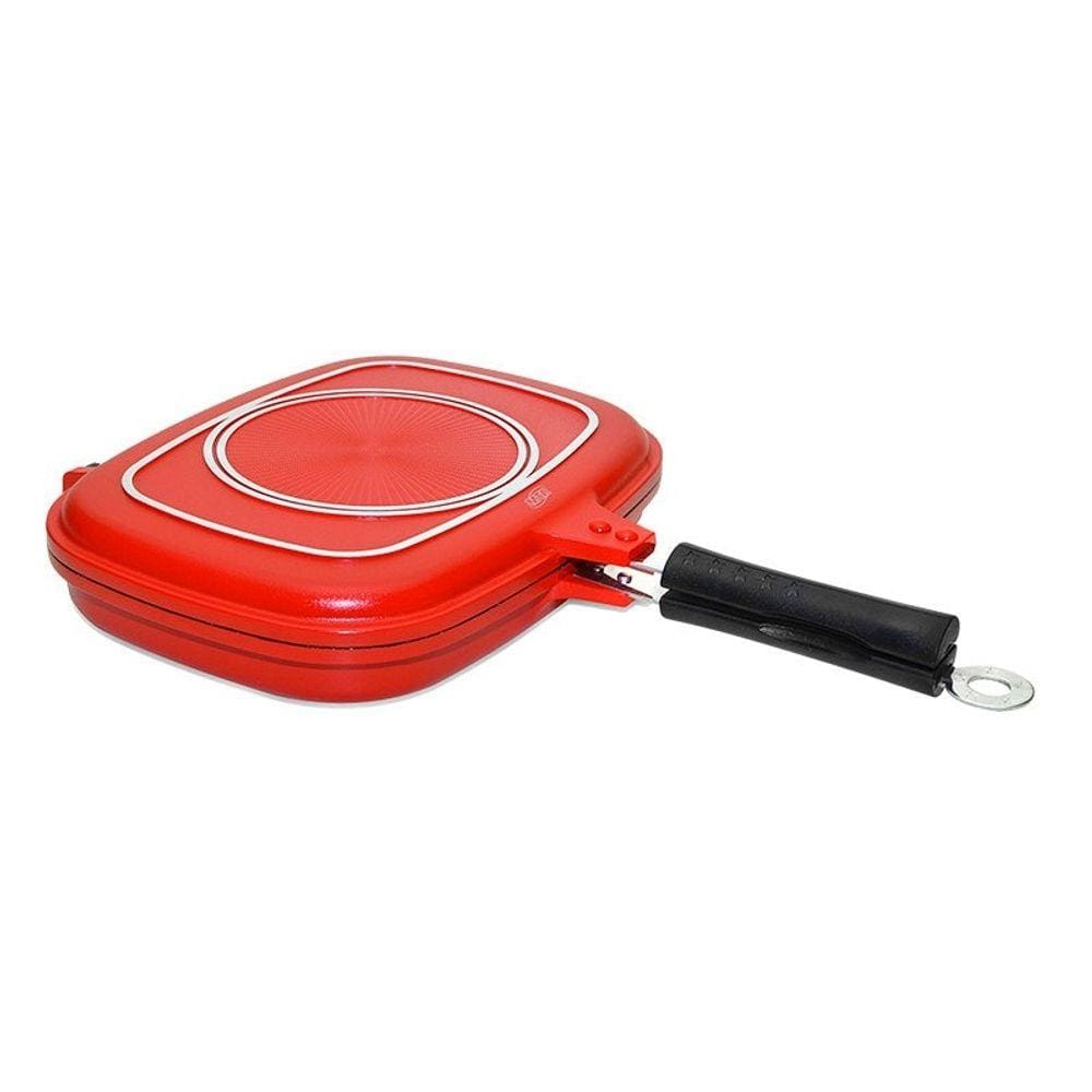 Grill e Frigideira Duplo Vermelho Desmontável Cerâmico Mta