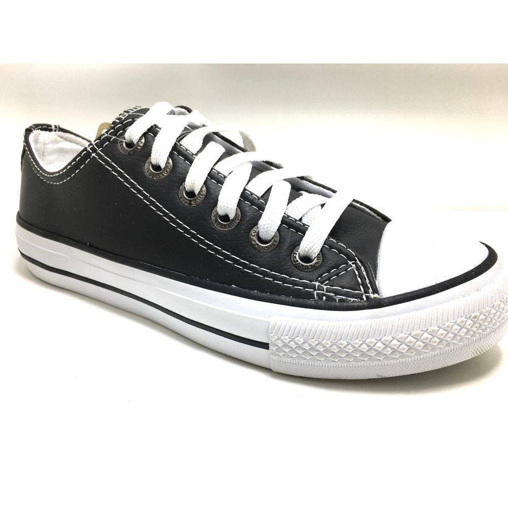 Tenis all star preto de couro | Extra
