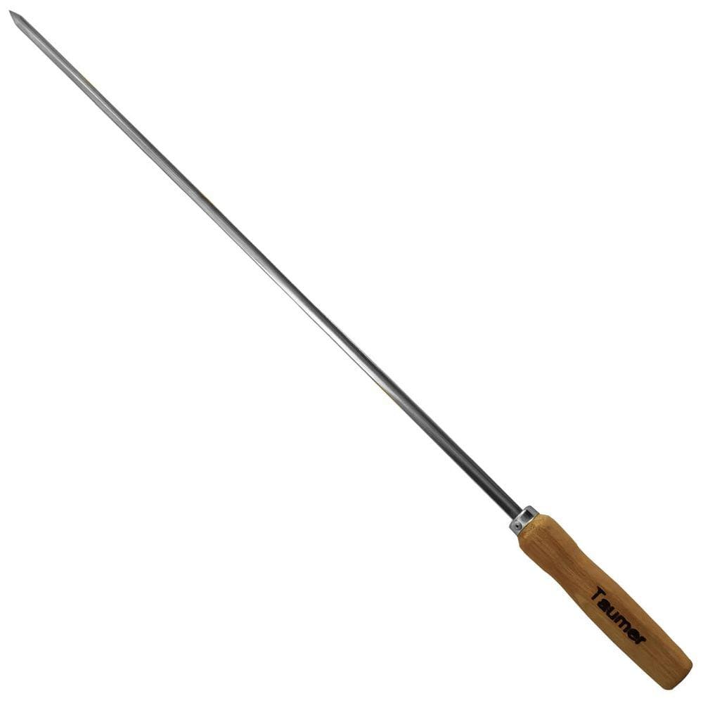 Espeto De Inox Para Coração 85cm Carne Churrasqueira