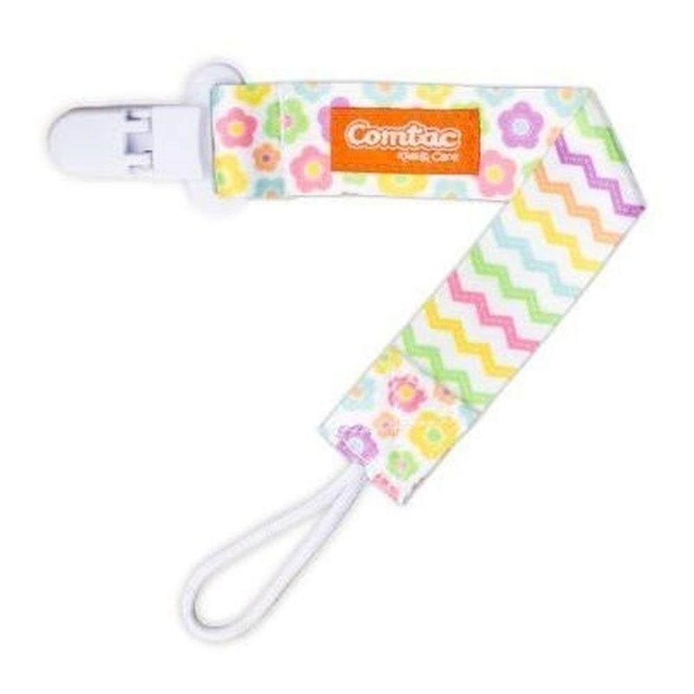 Prendedor De Chupetas Flores & Zig Zag Comtac 4079