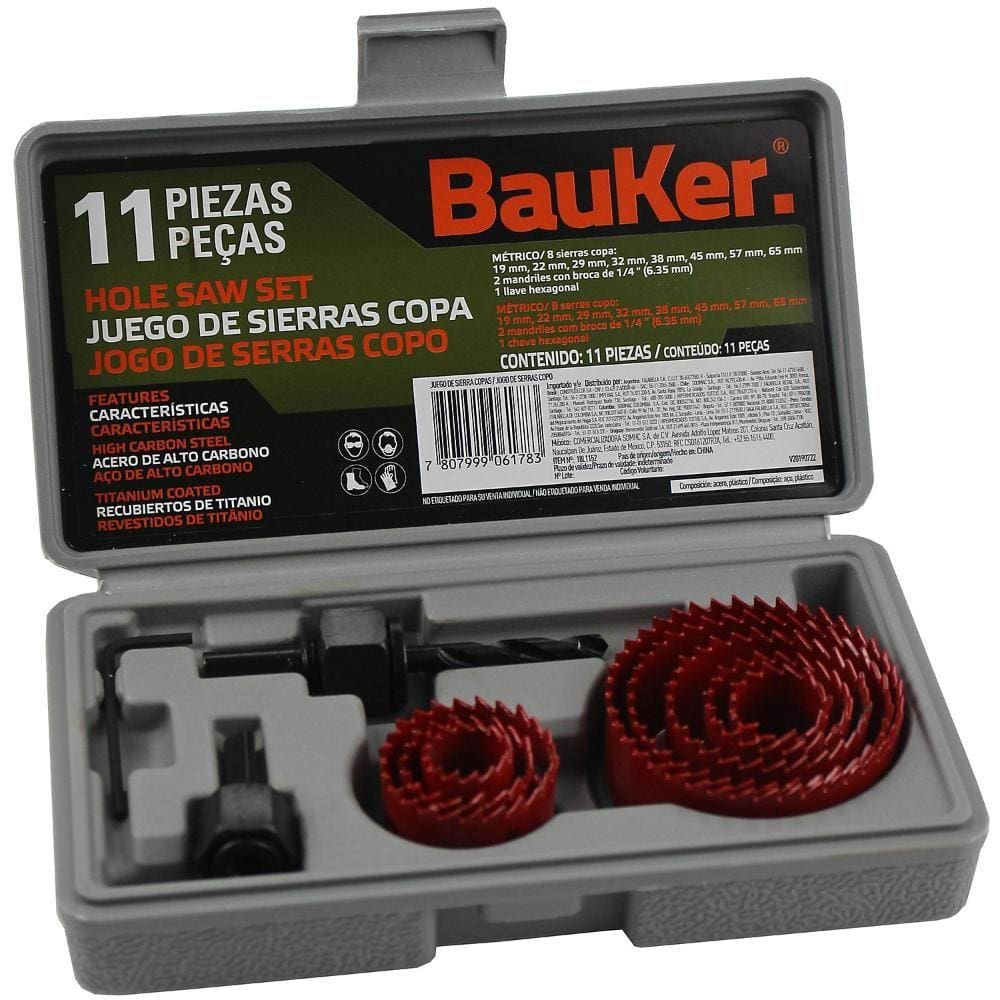 Jogo de Serra Copo com 11 Peças Bauker