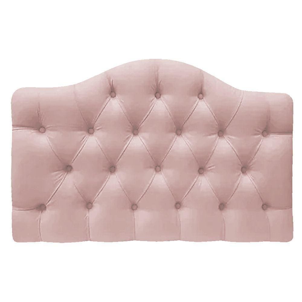 Cabeceira Suspensa Imperatriz 140 Cm Casal Suede Rosê