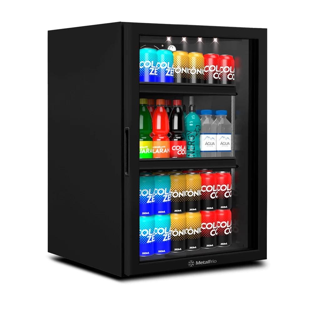 Refrigerador Expositor Vertical Metalfrio VB11 Counter Top All Black 85L 220V