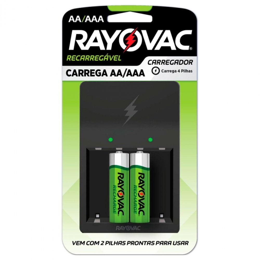 Carregador De Pilhas AA/AAA Com 2 Pilhas AA Bivolt PS132-2BR