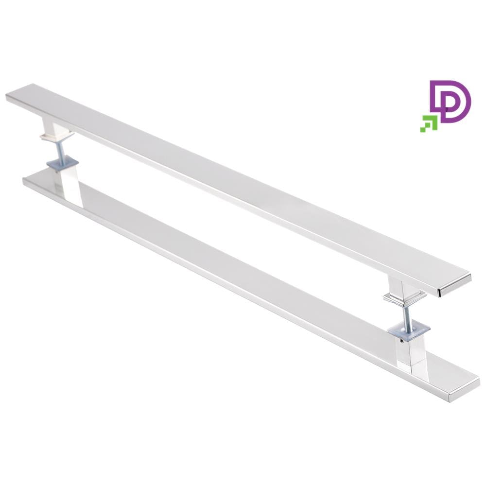 Puxador Porta Duplo Em Alumínio 40 Cm Modelo Flat Aluminum