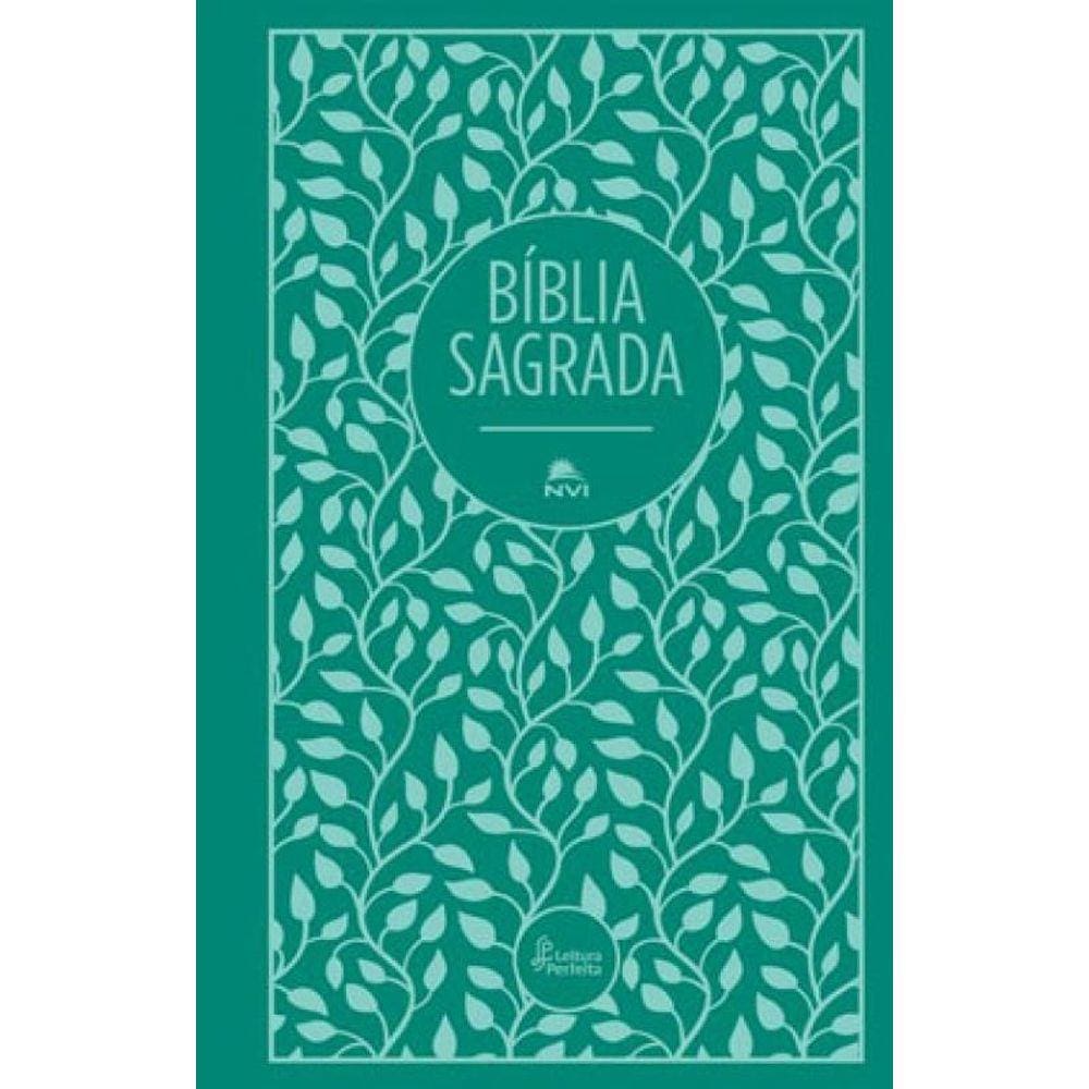 Bíblia Nvi, Capa Dura, Tecido, Verde, Leitura Perfeita