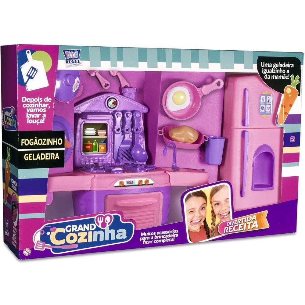 Cozinha Infantil Cooktop Completa Kitchen Geladeira Duplex