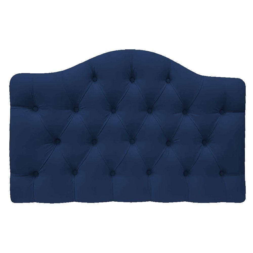 Cabeceira Suspensa Imperatriz 160 Cm Queen Size Suede Azul