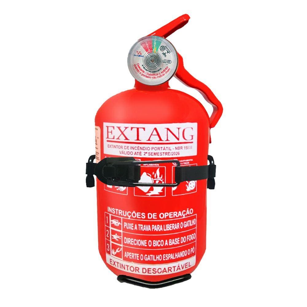 Extintor ABC P1 Fiat Automotivo 01Kg C/ Suporte - Validade 5 Anos