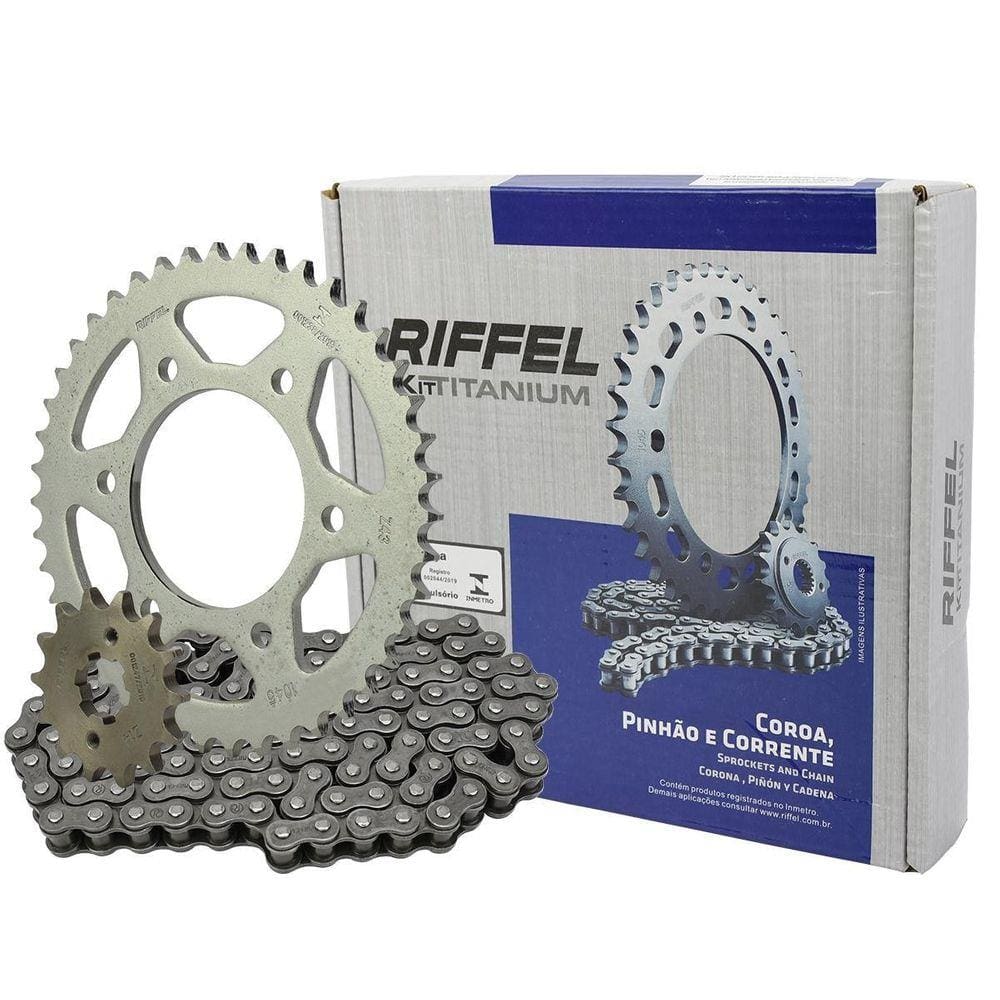 Kit Relação Yamaha Factor 125 2017/2020 Riffel Titanium