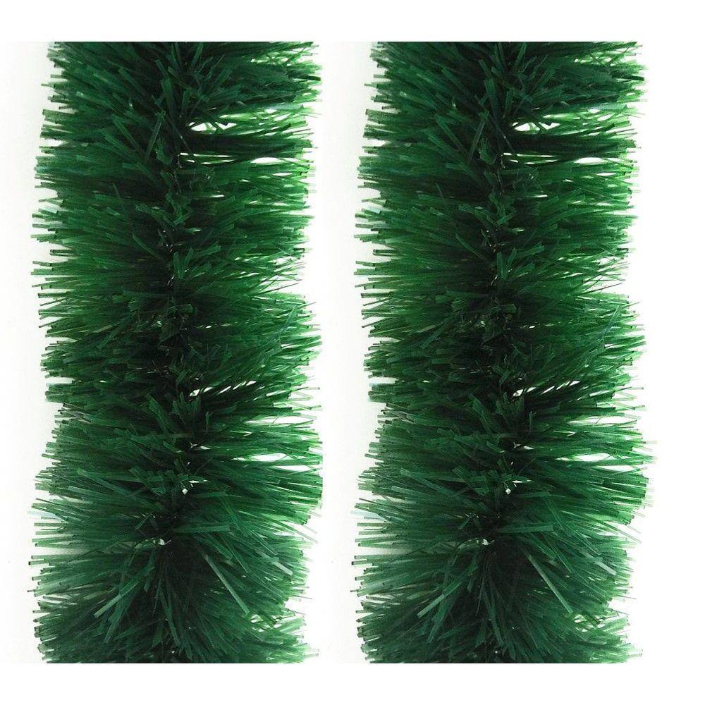 Festão De Natal Pet Largo Verde Fosco 12cm Jogo 10 metros - Magizi