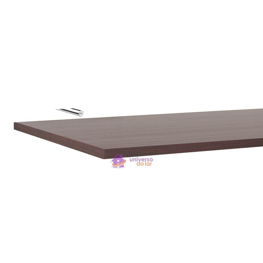 Prateleira Invisível Elite New Fine 60x25cm 25mm em Madeira Tabaco Maciça Pinus Tramontina