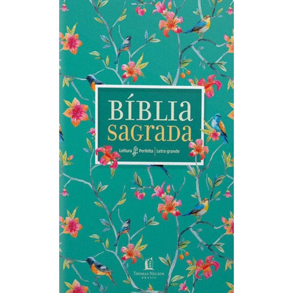 Bíblia Nvi, Couro Soft, Flores, Letra Grande, Leitura Perfeita