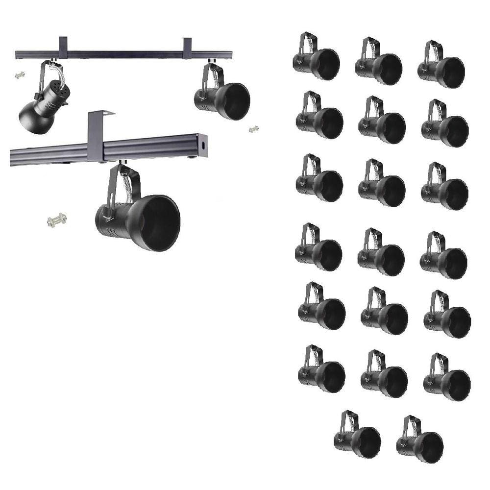 Kit 20 Spot Trilho Perfilado Eletro calha Par20 Bulbo OL7