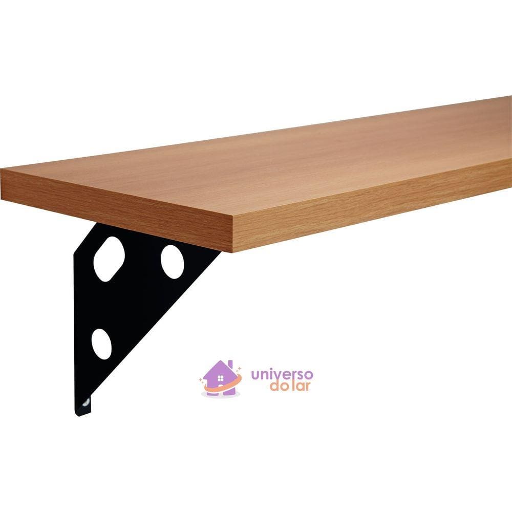 Prateleira com Suporte Metálico Elite 120x25cm 15mm em Madeira Amêndoa Pinus Tramontina