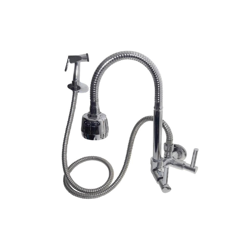 Torneira Bica Flexível Gourmet Pia Parede Com Ducha 1/4 C34