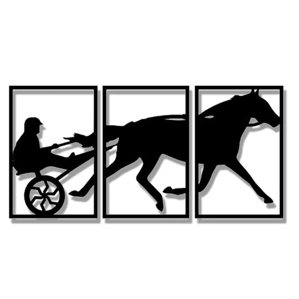 Quadro decorativo cavalo surk 3 peças