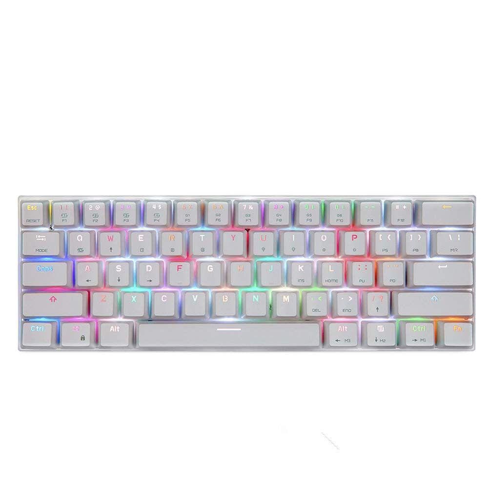 Teclado Mecânico Motospeed Ck62 Bluetooth Branco Outemu Red