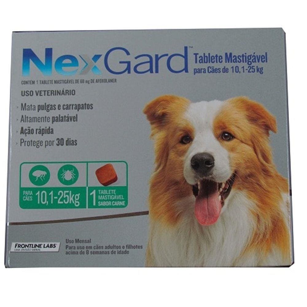 Antipulgas nexgard para cães 10 a 25kg