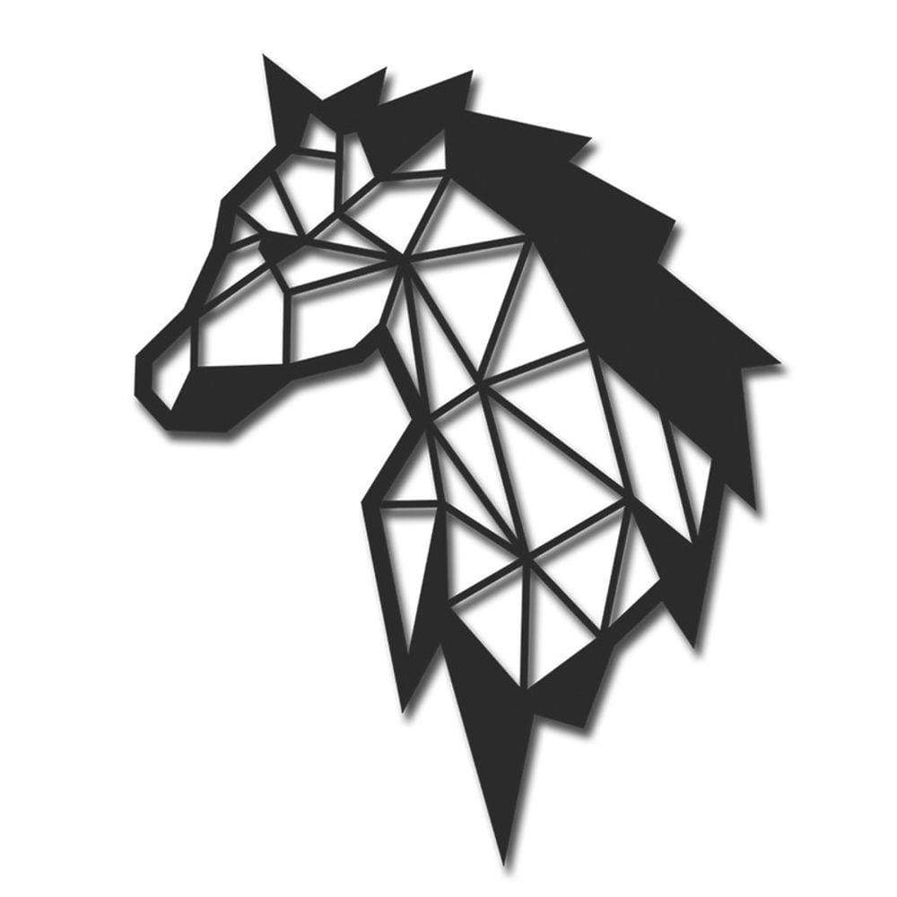 Quadro decorativo cavalo linhas geométricas 2