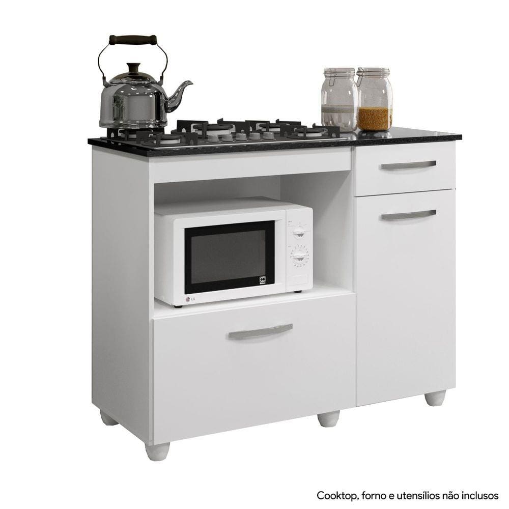 Balcão para Cooktop 2 Portas 1 Gaveta Violeta Kaiki Móveis