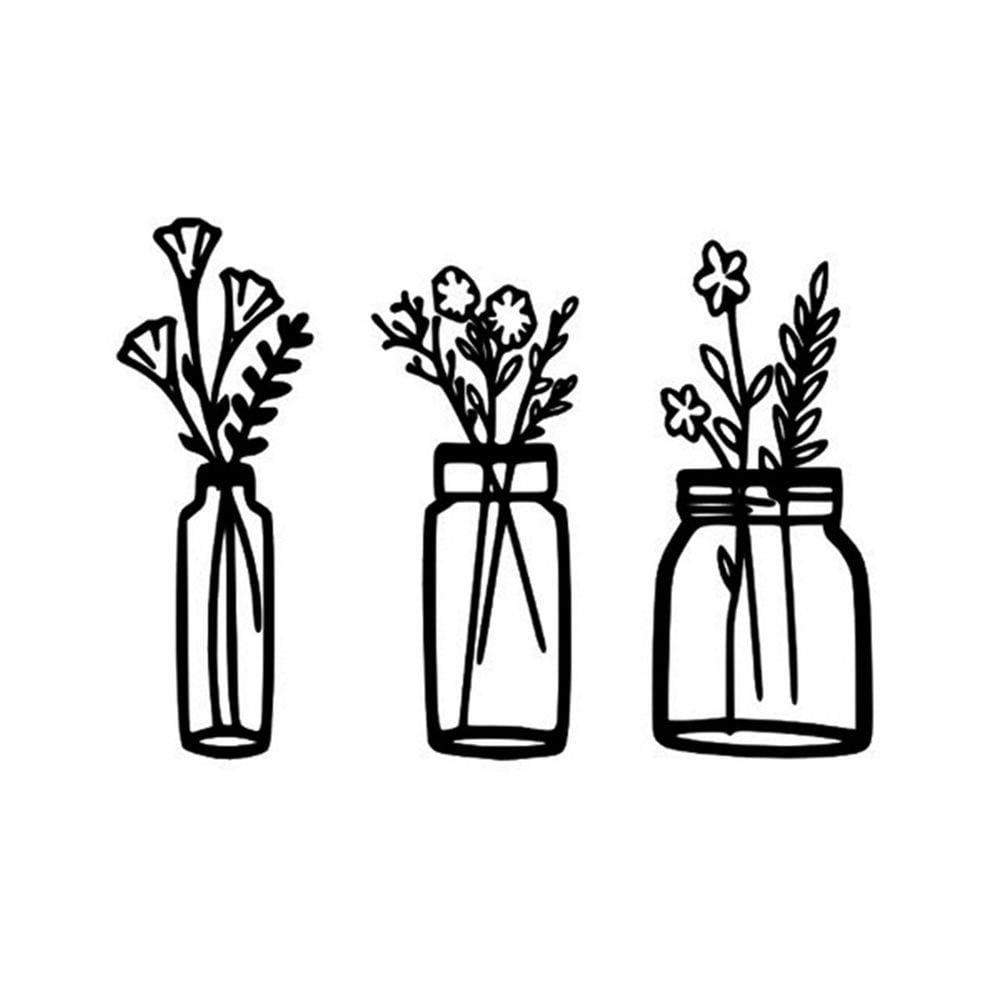 Quadro decorativo vasos 3 partes