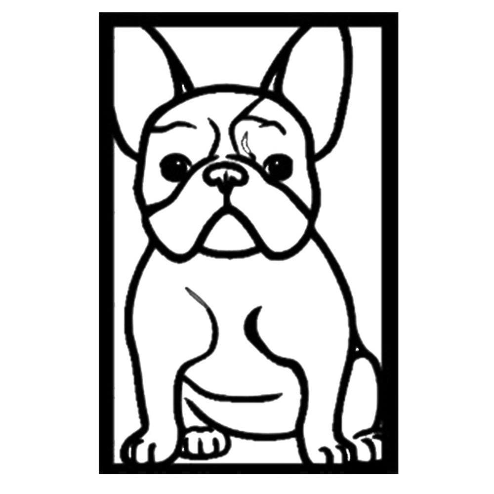 Quadro decorativo BullDog sentado