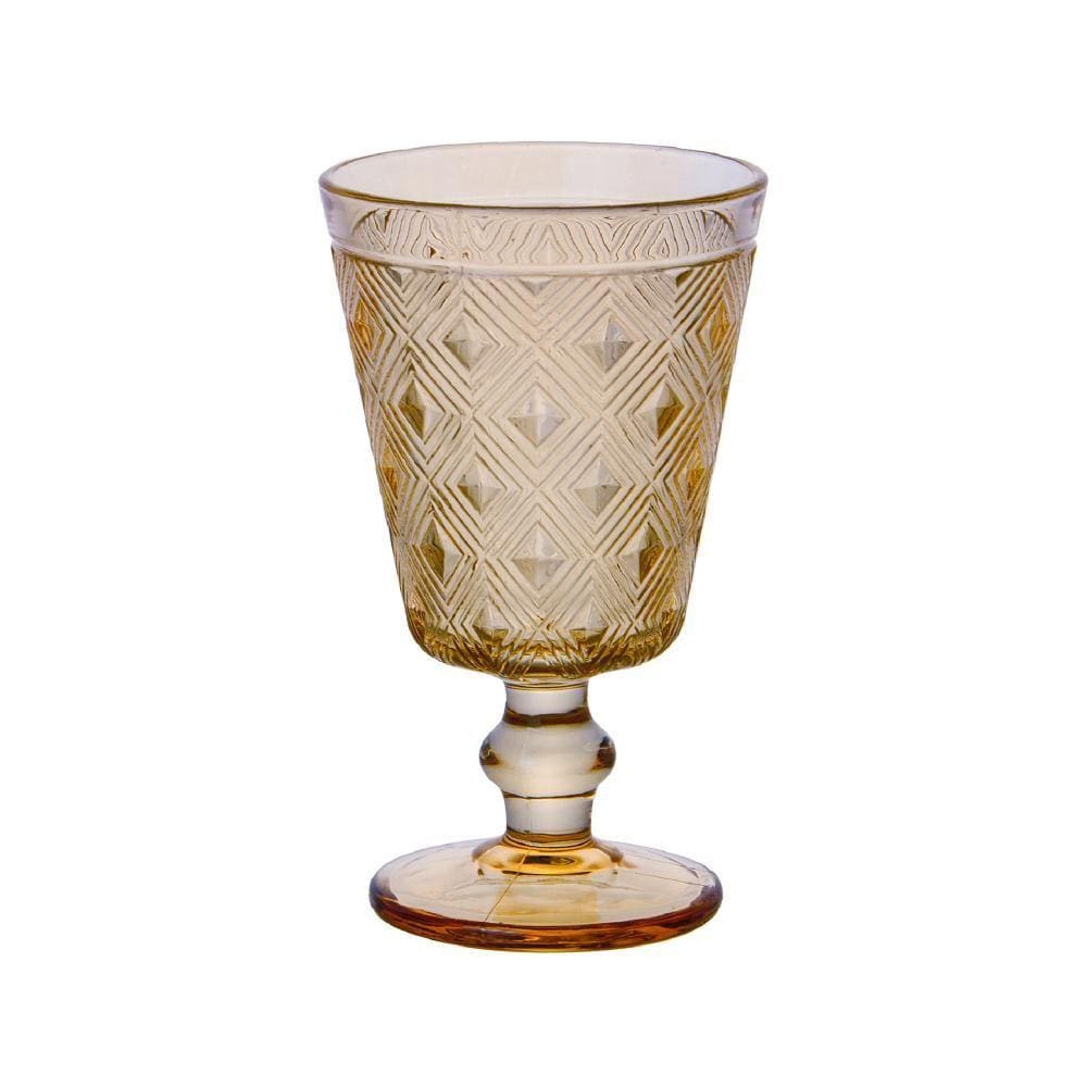 Cj 6 taças vidro p/água square âmbar 250ml