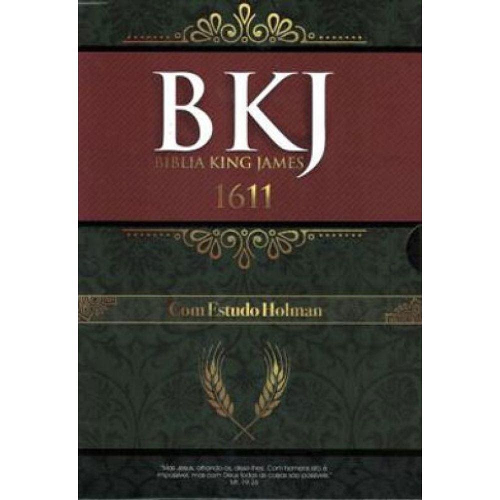 Biblia King James 1611 - Com Estudo Holman - Preta