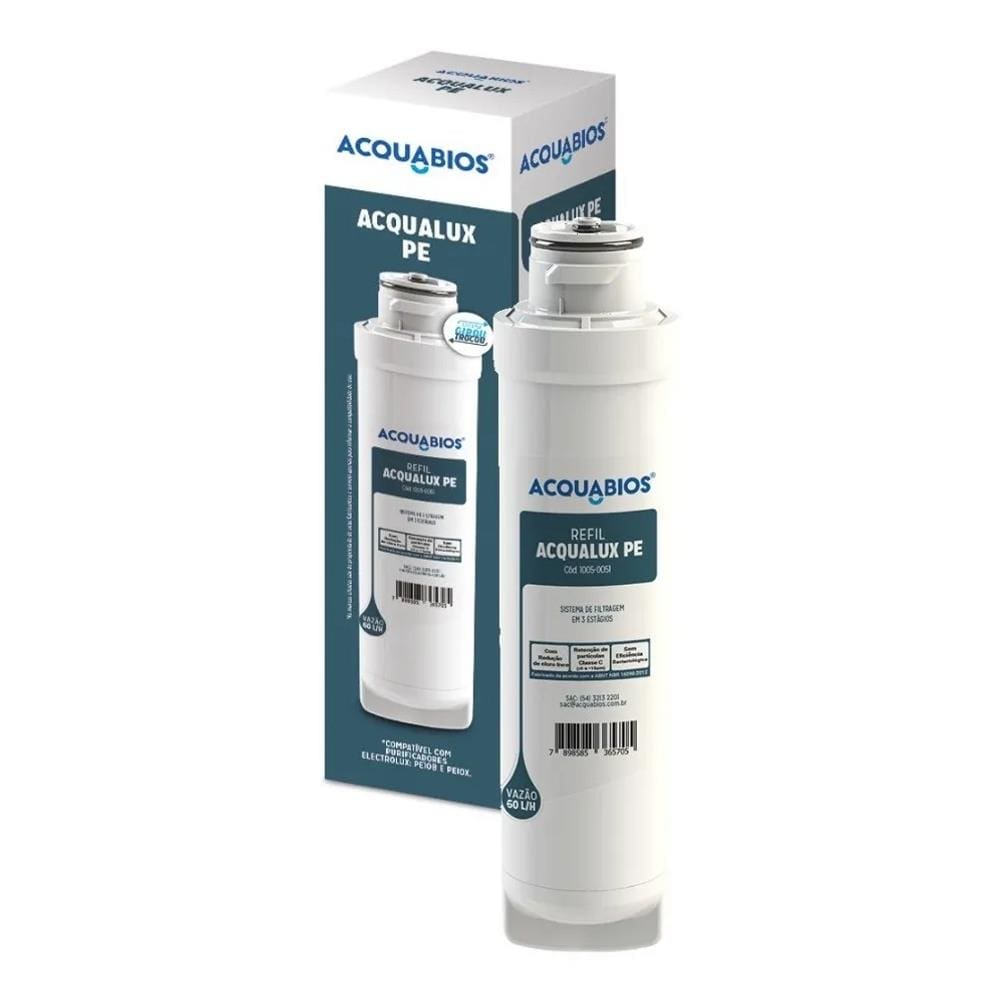 Filtro Refil Bebedouro Purificador Eletrolux Acqualux Pe10b Pe10x Acquabios