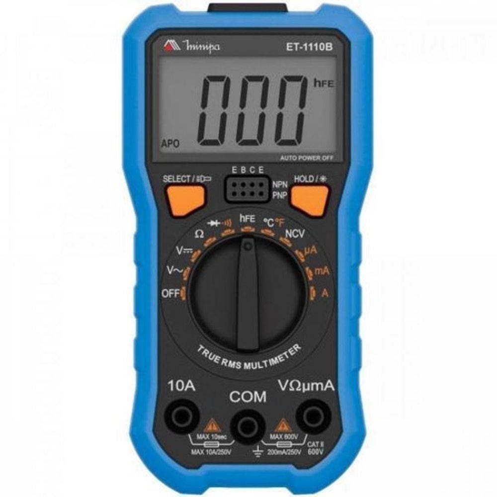 Multimetro Digital Et-1110b Azul/Preto Minipa