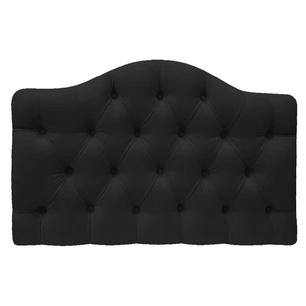 Cabeceira Suspensa Imperatriz 195 Cm King Size Suede Preto