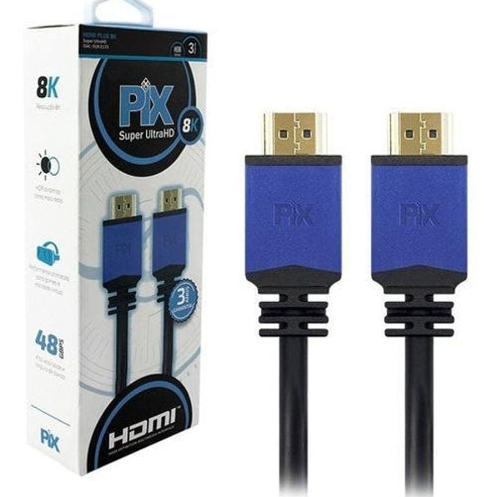Cabo Hdmi Plus 2.1 - 8K Hdr 19P 3.0M 018-2135-Pix