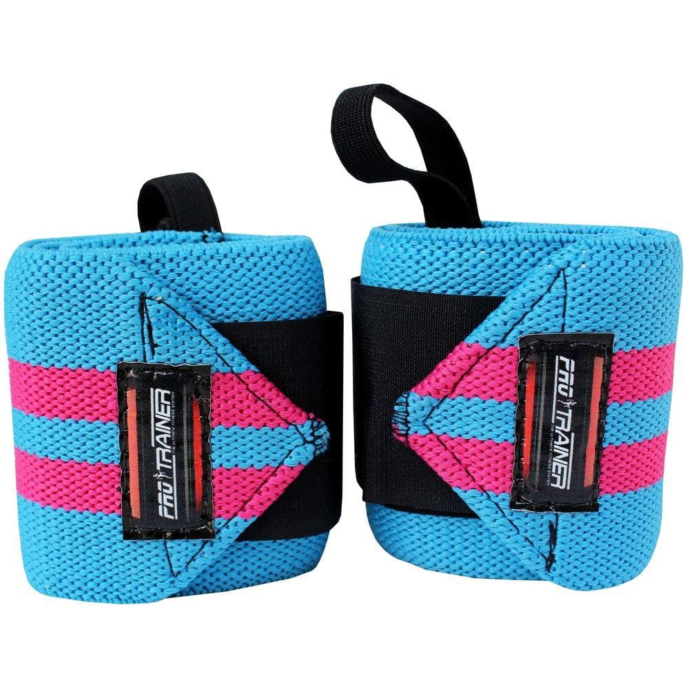 Munhequeira Profissional Crossfit rosa com azul