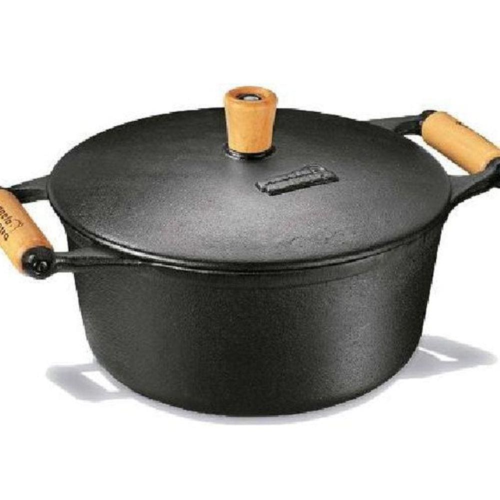 Panela Caçarola De Ferro 1,2 Litros 17x8cm Panela Mineira