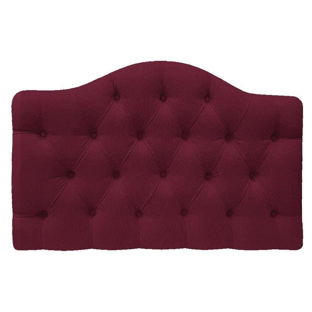 Cabeceira Suspensa Imperatriz 160 Cm Queen Size Suede Bordô