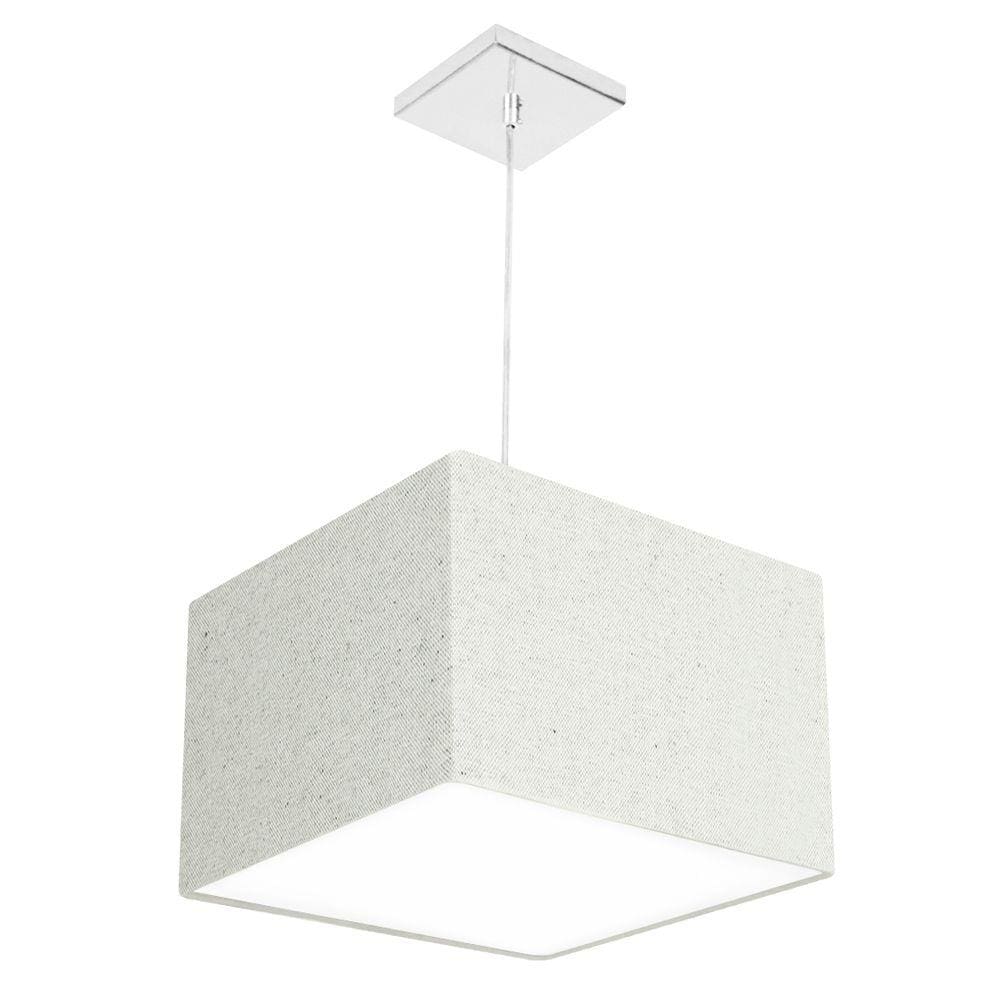 Lustre Cupula Pendente Dome Quadrado 30x20cm Rústico Escuro