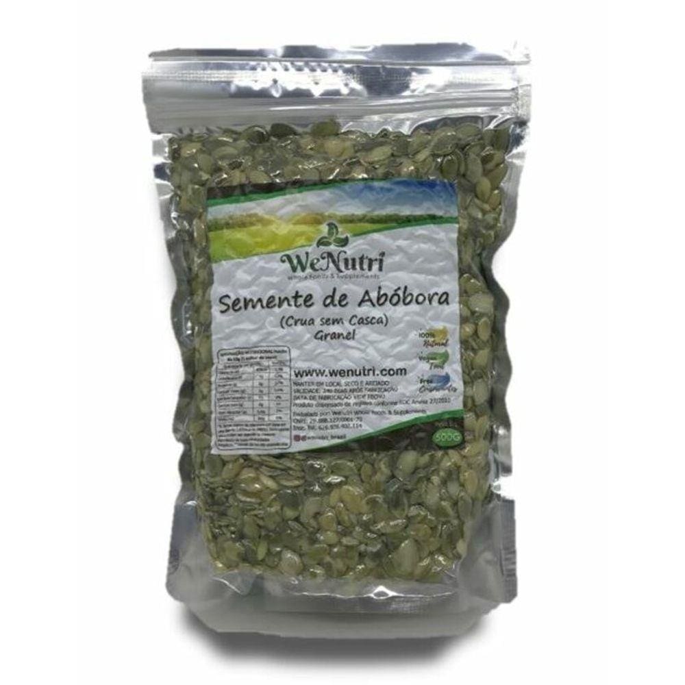 Semente De Abóbora Crua Sem Casca Sem Sal 1Kg Wenutri