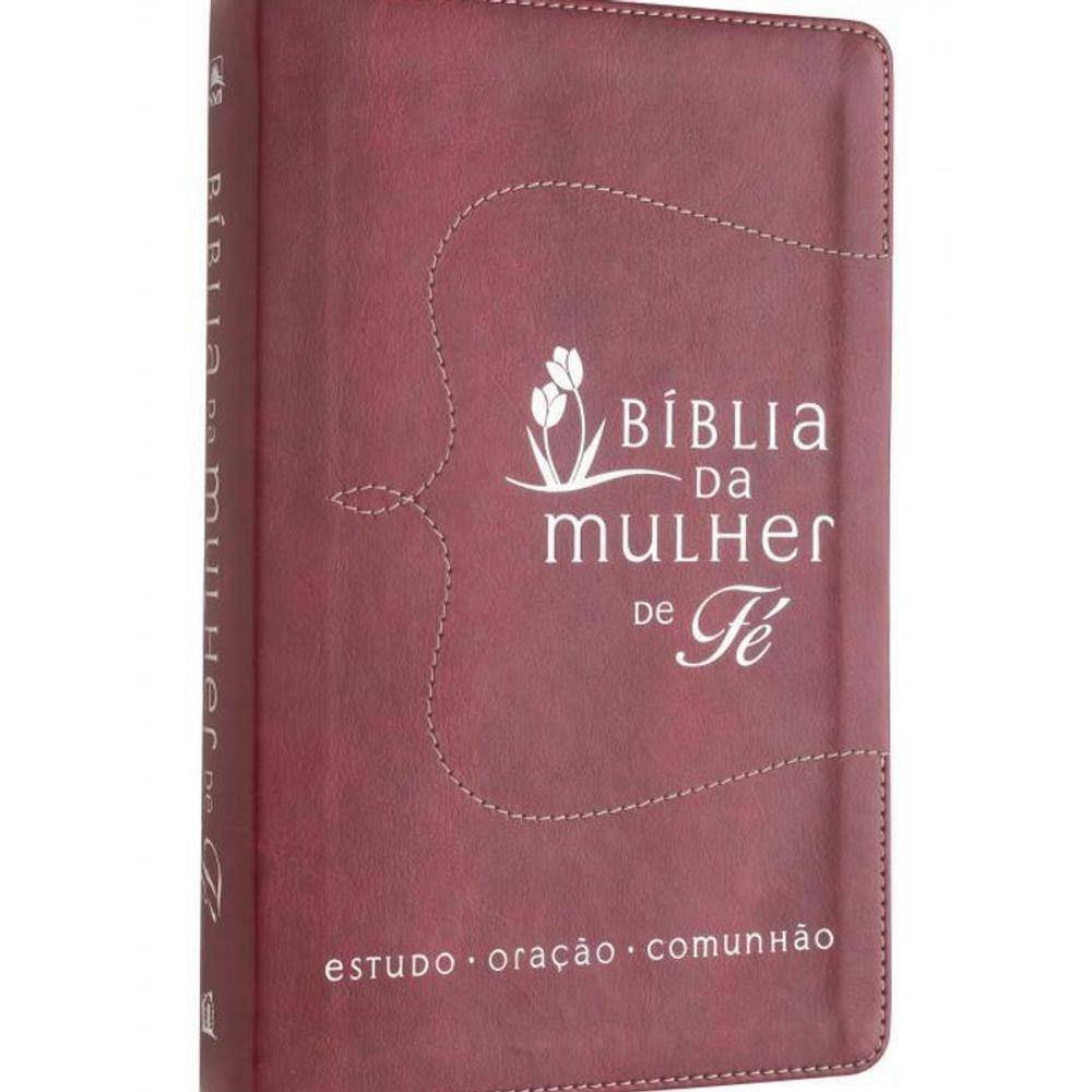 Bíblia Da Mulher De Fé - Nvi - Couro Soft Vermelho