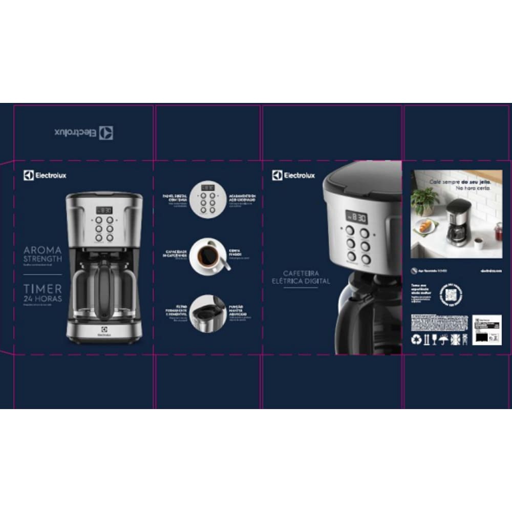Cafeteira Elétrica Digital Electrolux 38 Xícaras Experience ECM30 110V