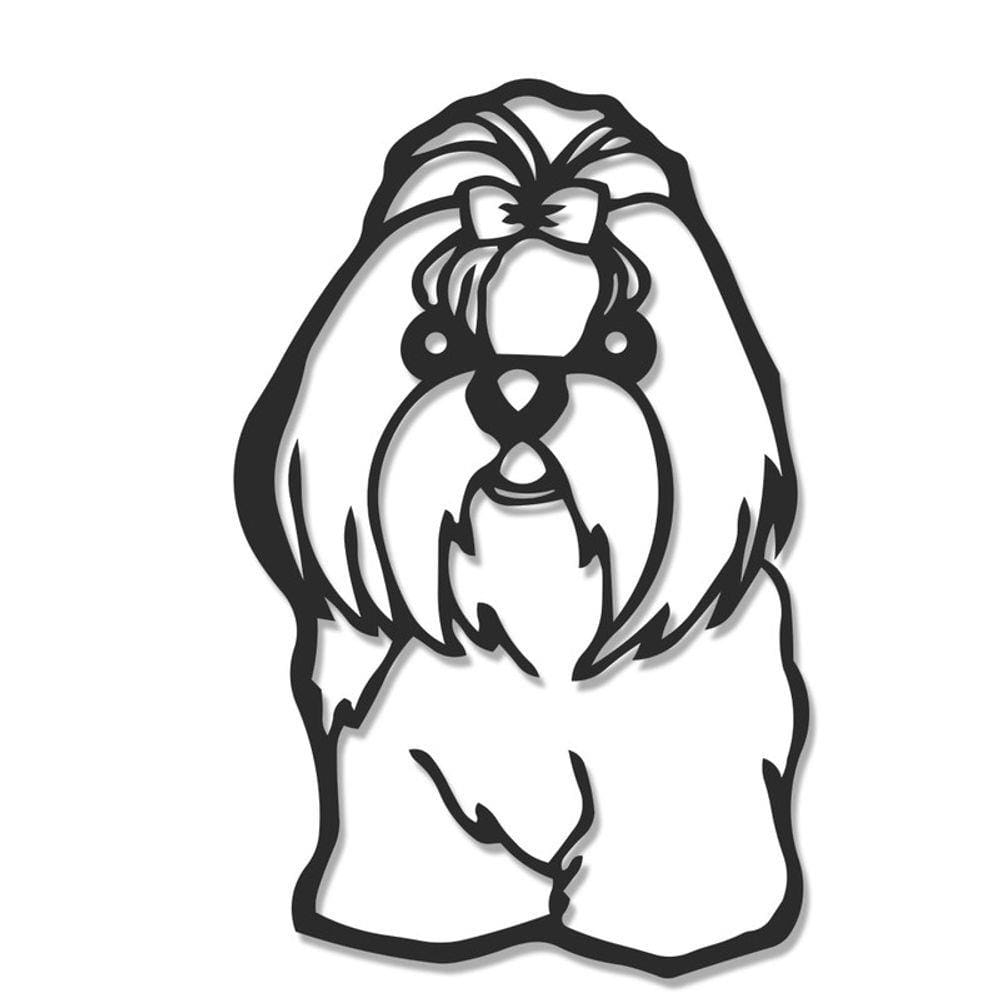 Quadro decorativo Shitzu fêmea vazado