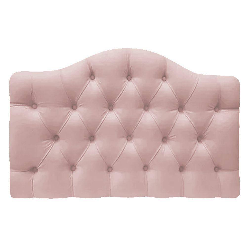 Cabeceira Suspensa Imperatriz 160 Cm Queen Size Suede Rosê