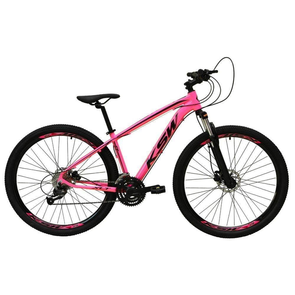 Bicicleta Aro 29 24v K7 Câmbios Shimano Rosa Tam. 15