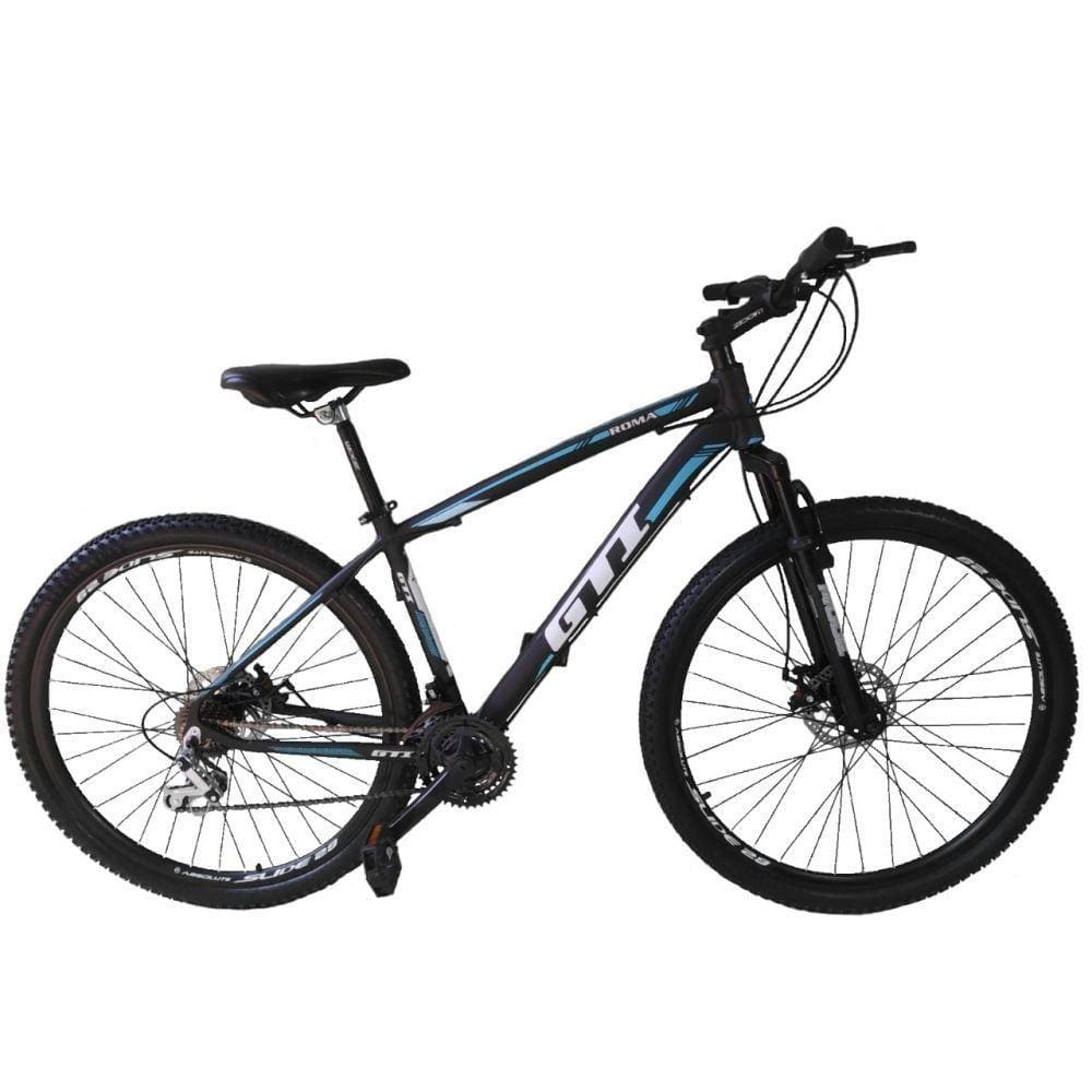 Bicicleta Aro 29 Gti Roma 21v Freio a Disco Preto Tam. 17