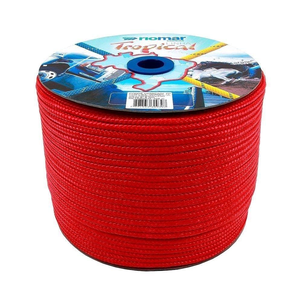 Corda Riomar Carretel PP Tropical Vermelha 10MMx190M