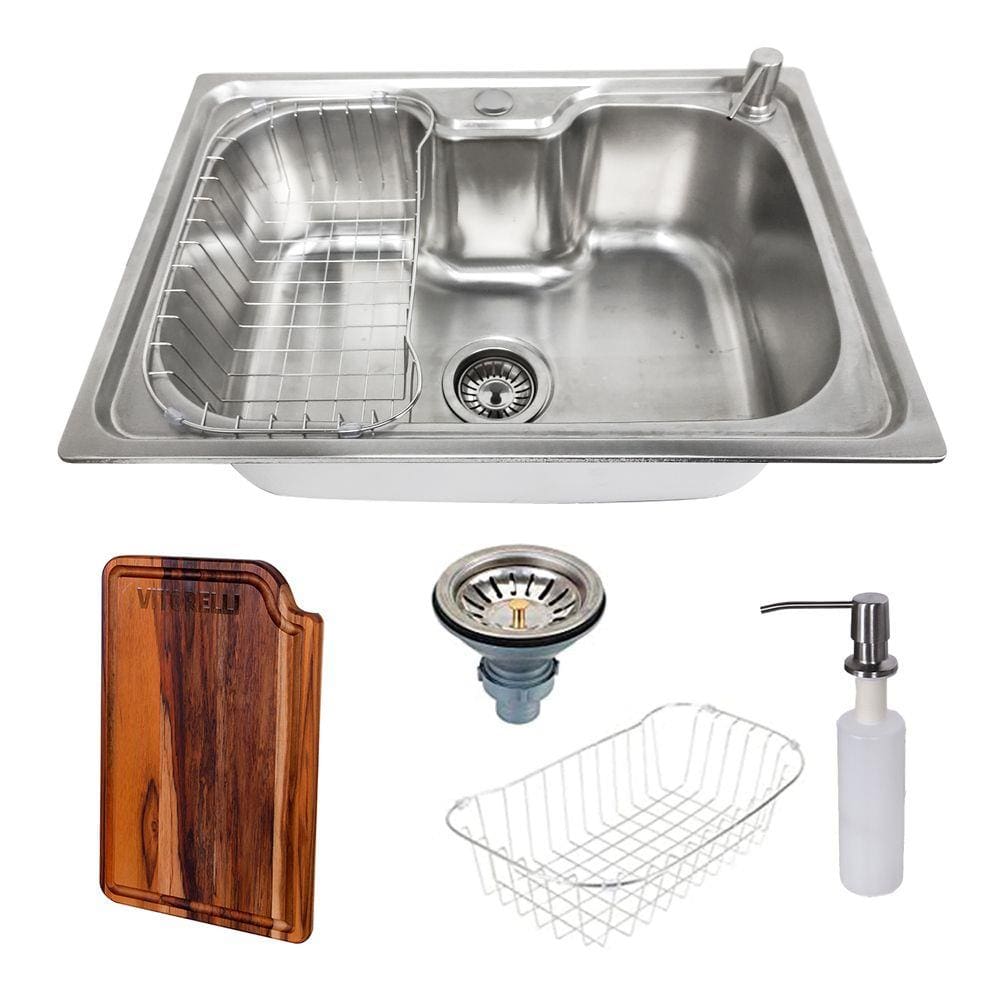 Cuba Cozinha Gourmet Pia Inox Com Acessórios Tábua De Corte