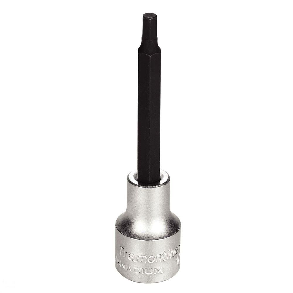 Soquete Longo em Aço Cromo Vanádio Ponta Hexagonal 5 mm - Encaixe 1/2” Tramontina Pro Tramontina
