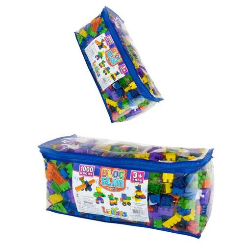 Brinquedo Infantil Blocos De Montar 1000 Peças Didático Educativo