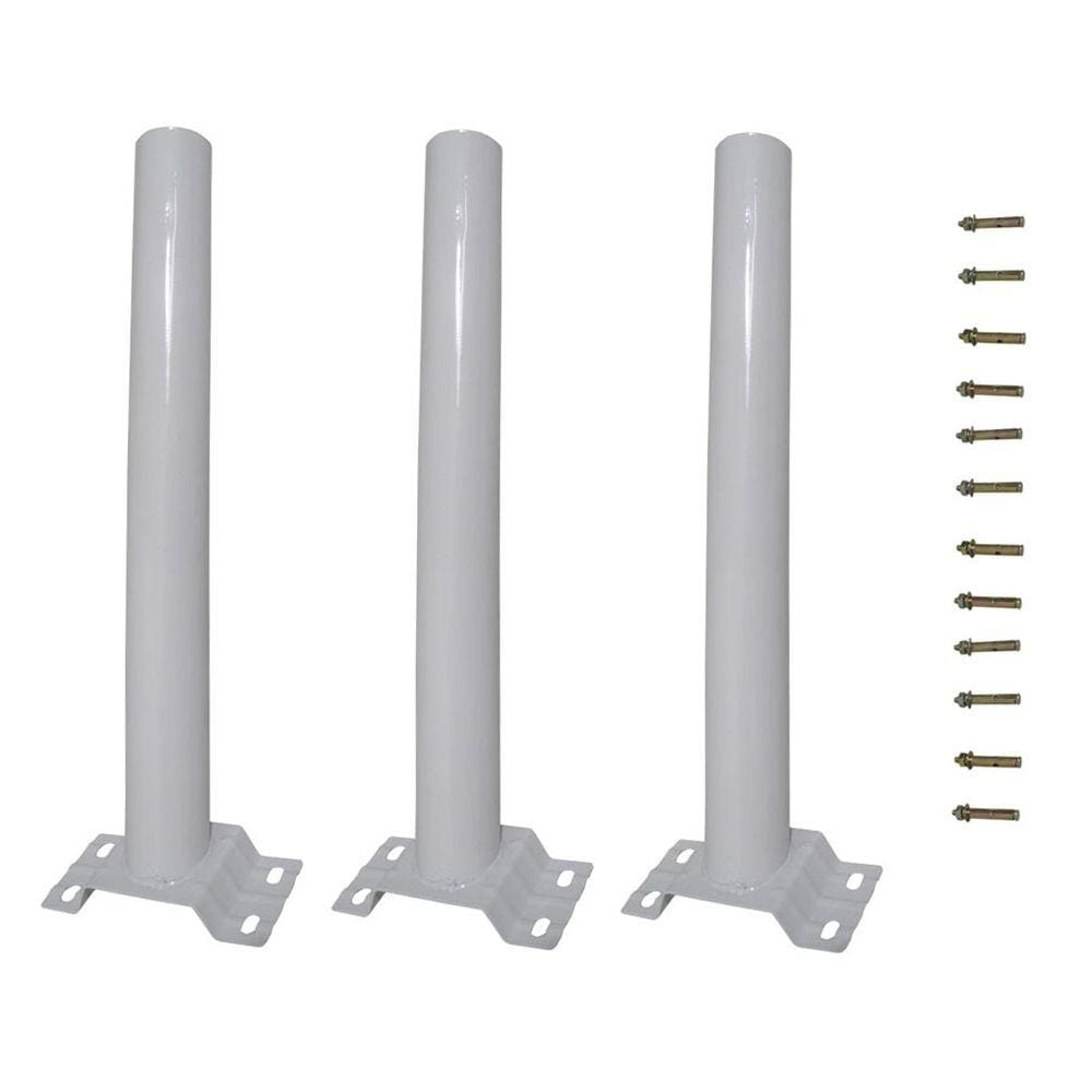 Suporte Barra Luminaria Solar 3 unidades Parede Rua Poste Aço Quintal Jardim